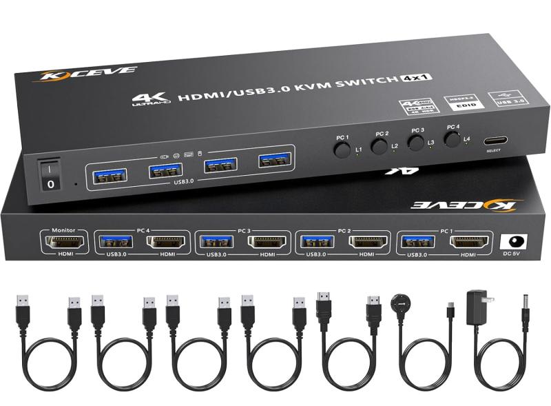 DMI USB3.0 KVM取り替えっこ 4インプット1最終生産物