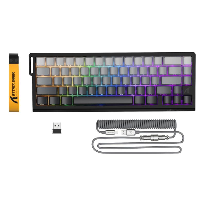 X68PRO E ラピッドトリガーキーボード トライーモード Bluetooth/ワイヤレス/有線8K 磁気式アナログスイッチ 全キー0.01mmRT精度 8Kポーリングレート 128Kスキャン・レート コイルケーブル|MIRAIYUKI
