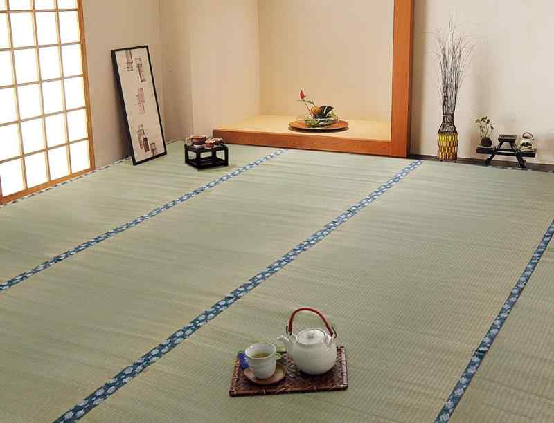 イケヒコ い草 引っ敷き ほほえみ 本間 日本製 上敷き 引っ敷き 双目織 ヒバ工業