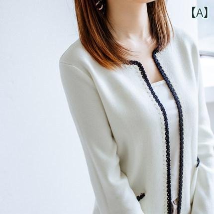 ジレー レディース 遊撃手丈 長袖 透かし編み 編み物 羊毛混 好いたらしいめ 無地 日月 通い 事務室 表現スタイル引き上げる 着回し 流行り物