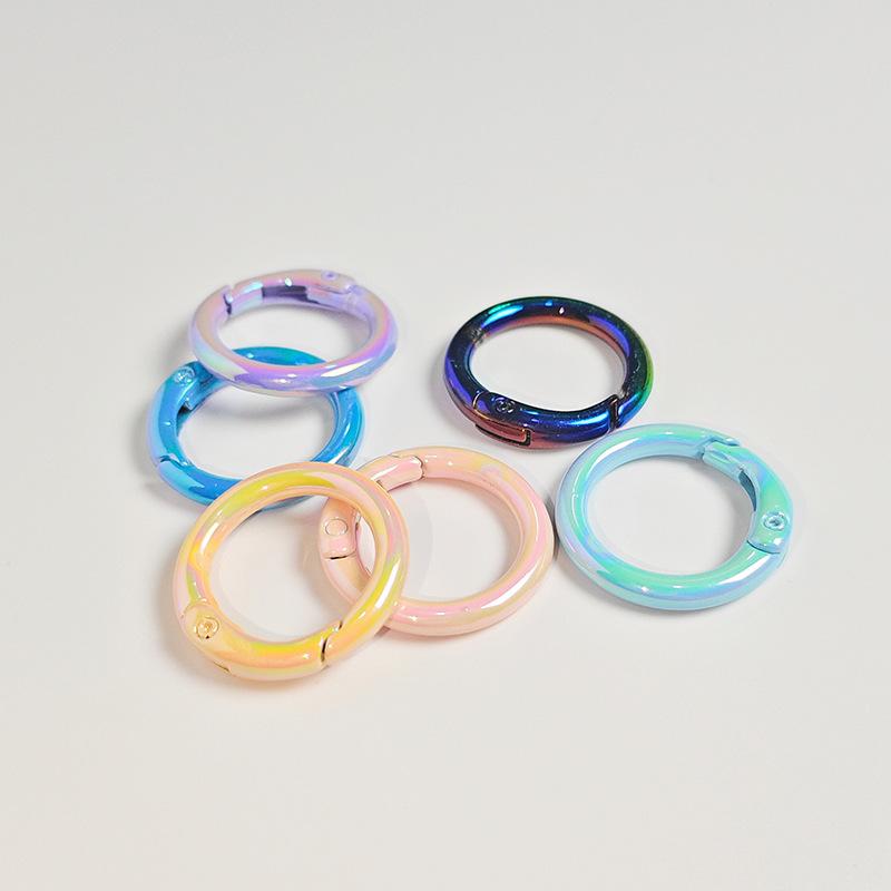 キーホルダー レディース メンズ 春夏 UV明かりメッキAB色合い 発条 巻き 丸形 マベ 発条 倶楽部 DIY 佩び物 部分品 アロイ かかわり合い 普段使い