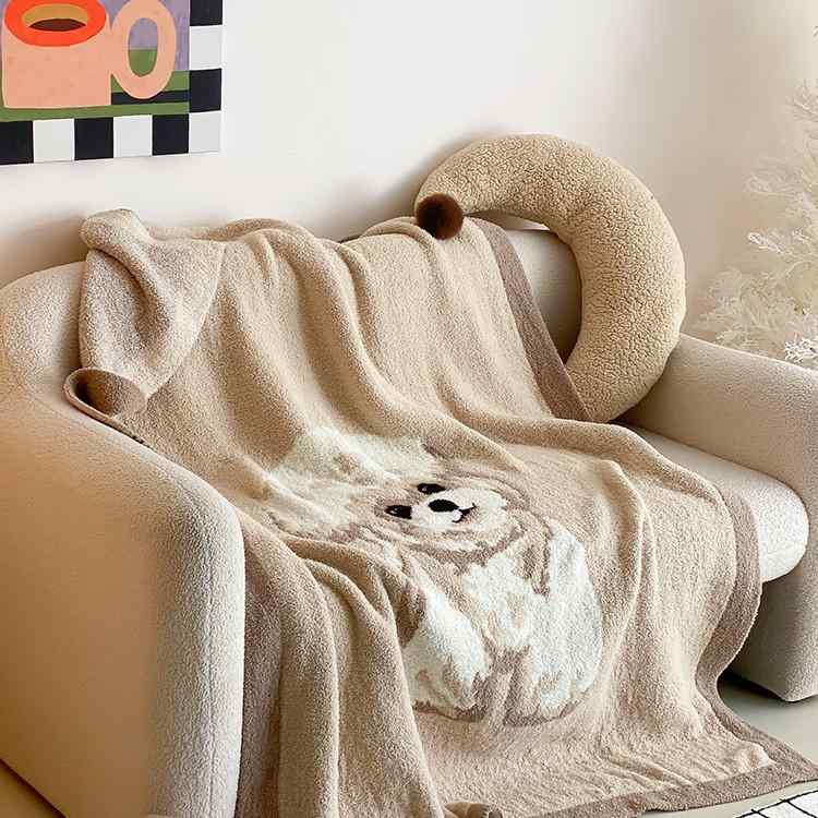 ブランケット 愛くるしい 犬ころ ビション テディ シュナウツァー 事務室 肩かけ 肩かけ 長いす 取りまかなう 保温 秋冬 毛布 寝具 130×170珊
