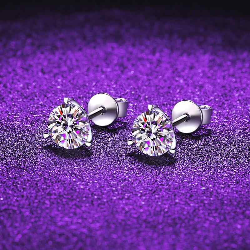 ピアス レディース しろがね色925 三爪 酸化ジルコニウム アレルギー反応相応う イヤリング 高押し出し ひな型 流行り物 宝飾品 付属品 心地好い フォーマル 寄りあい