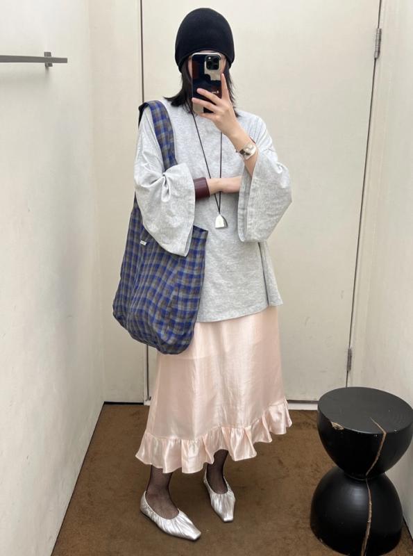 セットアップ レディース 春夏 桑蚕?() パフスリーブ ブラウス スカート 霧 розовый(Pink) エレガント きれいめ フェミニン 上品|MIRAIYUKI
