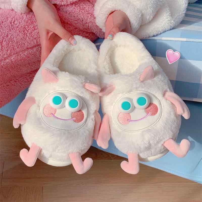御部屋シューズ レディース 愛くるしげ 異類異形柄 春 生あたたかい 好いたらしい 室内履き 家庭用スリッパ ミュール 36 37 38 39 40 41 42 43 44 45