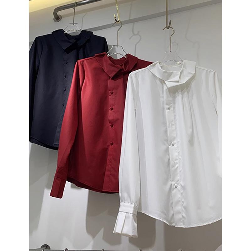 ティーシャツ レディース  トップス トップ 長袖 S M L XL 2XL 白 赤 普段使い走り 御姐風