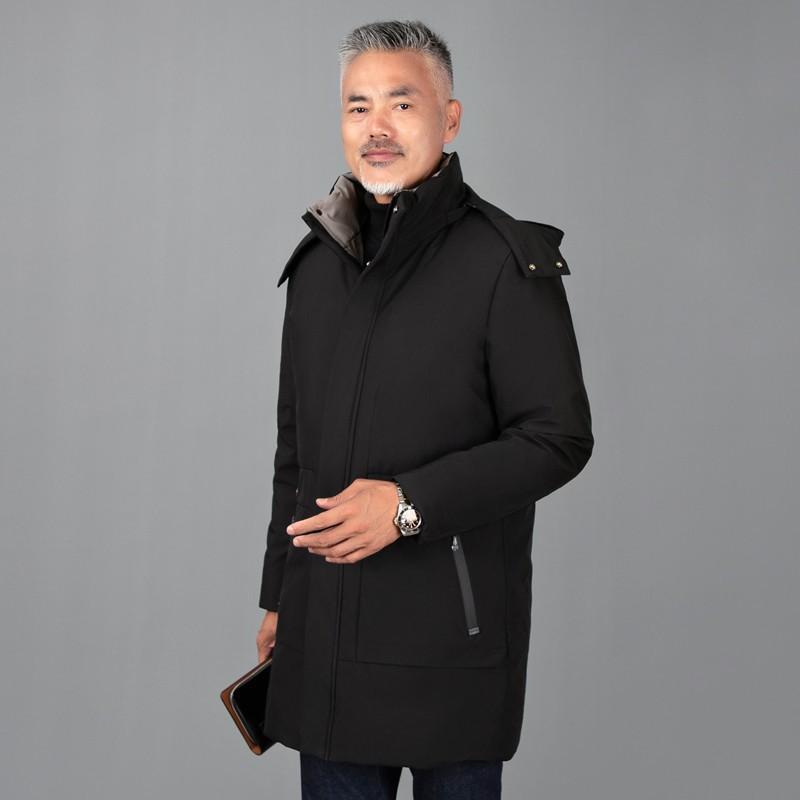 羽?服 成人男性用 中老いらく 中綿 上衣 ボンネット付き添い人 冬 アウター 中綿 ポリエステル 普段使い走り 防寒 あったか 黒いこと 薄墨色