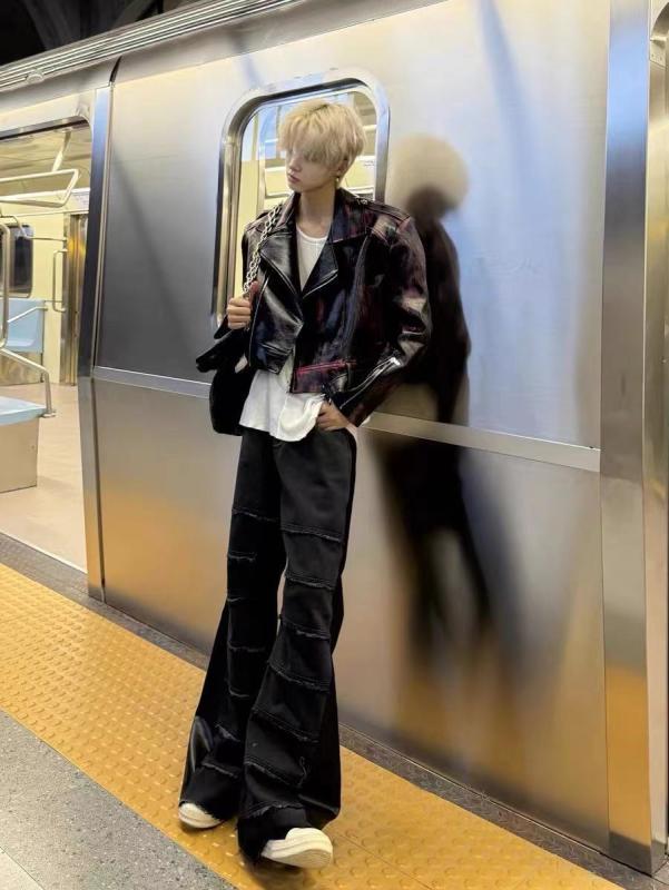 上衣 男女兼用 成人男性用 自動二輪車御召しもの アウター 晴れ晴れしい感 PUなめし革 ブドウ酒赤いこと 黒いこと赤いこと 雨合羽 防風 耐摩耗 長袖 立体隠し か細い相応う