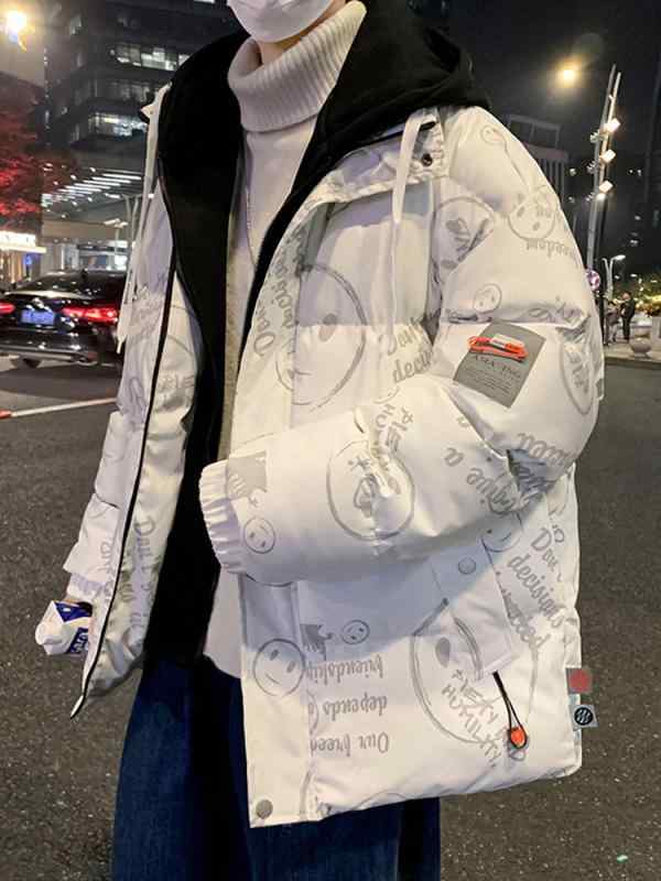 羽?服 メンズ 成人男性用 防寒 アウター 前掛け 上衣 教え子 生あたたかい 防風 透湿 撥水 軽さ 黒いこと 黒 白いこと 白 M L XL 2XL 3XL 4XL