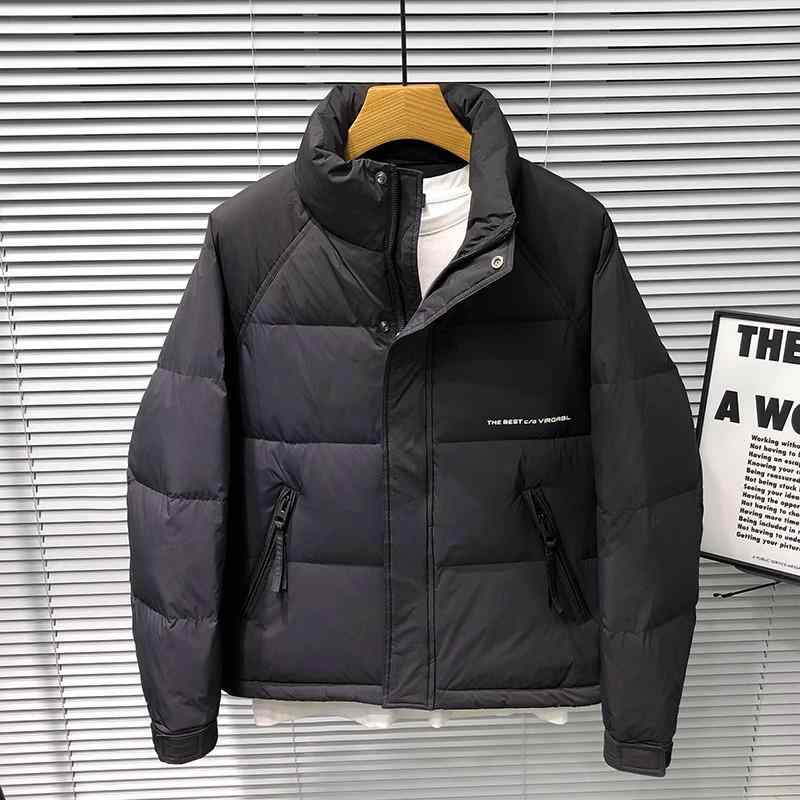 羽?服 メンズ 冬用 防寒 立襟 生あたたかい 朦々たる アウター 練り合わせる型 学習者 日常着 黒いこと 緑であること 白いこと カーキ ポリエステル