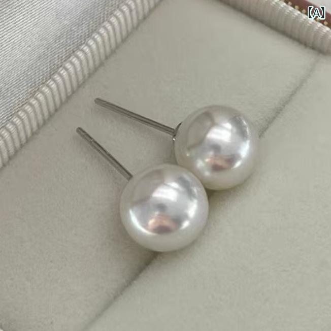 ピアス レディース 淡水パール 正円 7-8mm 6-7mm 5-6mm S925シルバー 18K 金 シンプル かわいい イヤリング フォーマル カジュアル｜MIRAIYUKI