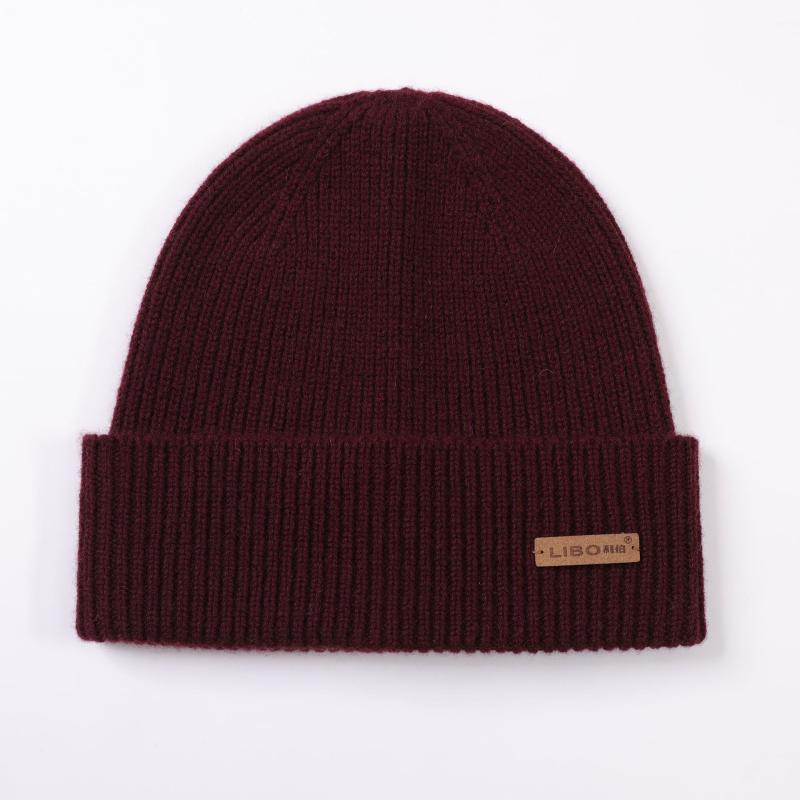 編み物帽 成人男性用 羊毛 秋冬 防寒 あったか ビーニー 深薄墨色 中薄墨色 赤 青 黒 珈琲色