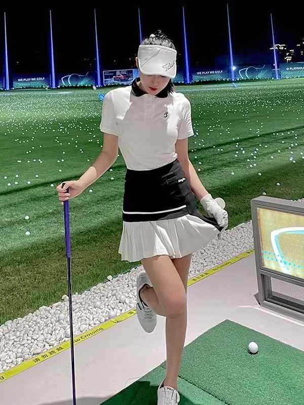 ゴルフ御召しもの レディース 春夏 スポーツシャツ 半袖 ティーシャツ スコート セットアップ 吸湿速乾 運動競技 ゴルフ 庭球 御召しもの 亭主もち用 XS S M L