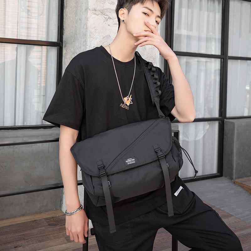 背嚢 メンズ 成人男性用 曲がったがけ御徒面子 鞄 レディース ショルダーバッグ  表どおり 雨合羽 オックスフォード 13in 黒いこと
