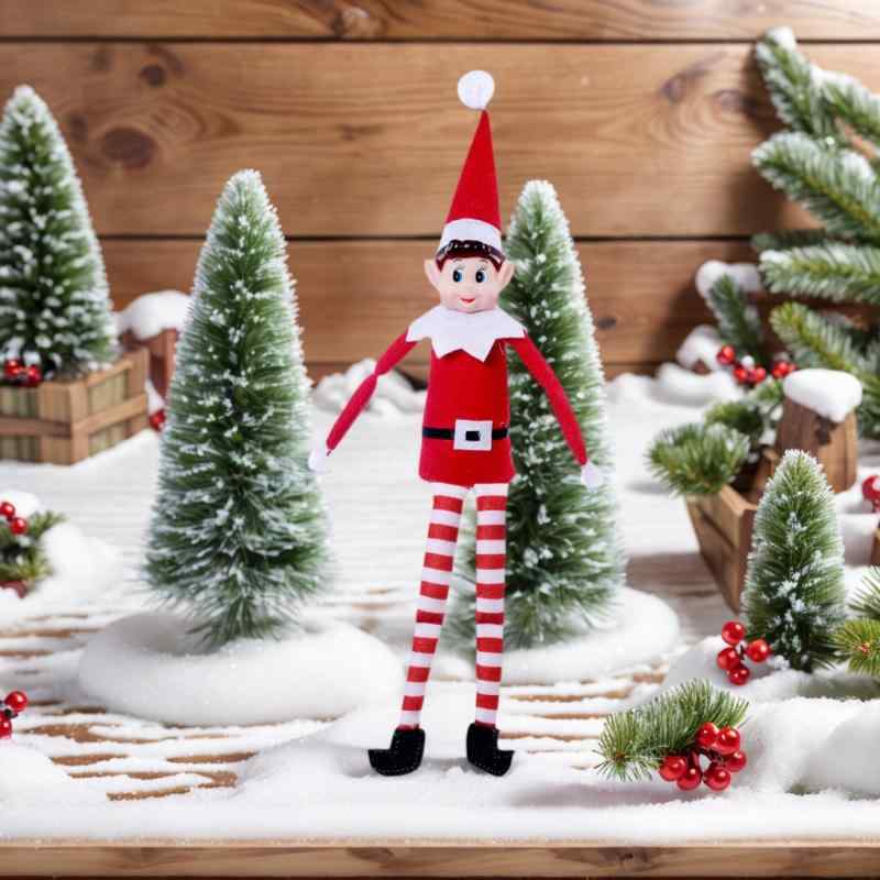 クリスマス オーナメント 長脚 エルフ人形 ドール 置物 クリスマス デコレーション 無紡布 かわいい 北欧風 飾り付け｜MIRAIYUKI