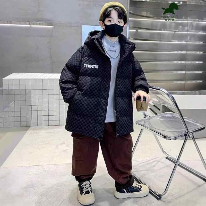 ちびっ子服 落ちこむ上衣 お坊っちゃん 冬 アウター 中綿 厚地の外套 朦々たる 防寒 心地よい 照合のしるし 110珊 120珊 130珊 140珊 150珊 160珊 黒いこと 象牙色