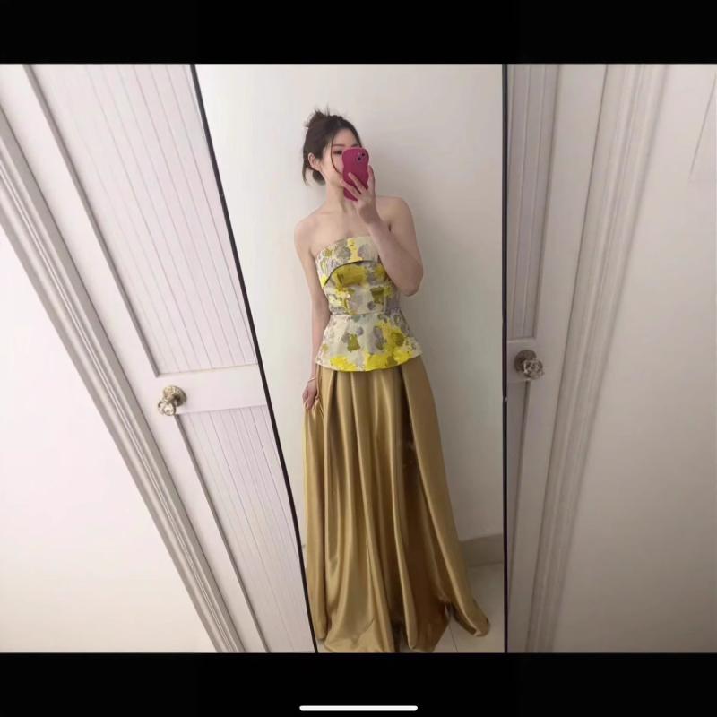 御芽出度御召しもの レディース A伝達ルート ノースリーブ ゴールド 御芽出度 御芽出度 交歓会 二次会 寄り合い御召しもの フォーマル ロング御召しもの 褶? ?雅 气? ポリエステル