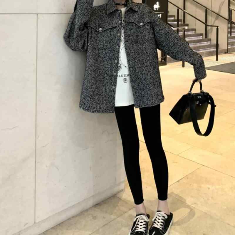 レギンスズボン下 レディース 秋冬 黒いこと きつい スキニー 相応う 着痩せ 脚長 雅びやか 雅びやか フレンチ心地好い 全能 着回し ポリエステル 微伸ばすこと ボトムス
