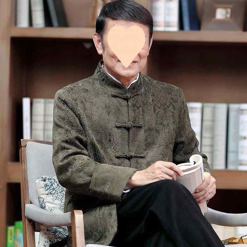 トップス 成人男性用 唐装 上衣 長袖 中華風 ジレー 礼服  年がしら  寄りあい 生まれ落ちる日会 お父っつぁん お祖父ちゃん 普段使い走り ポリエステル