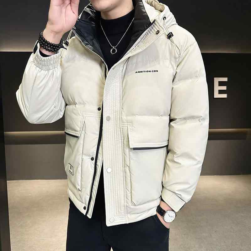 羽絨服 メンズ 成人男性用 取りはらい能力のあるボンネット付き添い人 アウトドア 細工物お召しもの 心地よい 山登り 防寒 軽さ 薄っぺら ポリエステル 黒いこと 黄色系 白いこと系