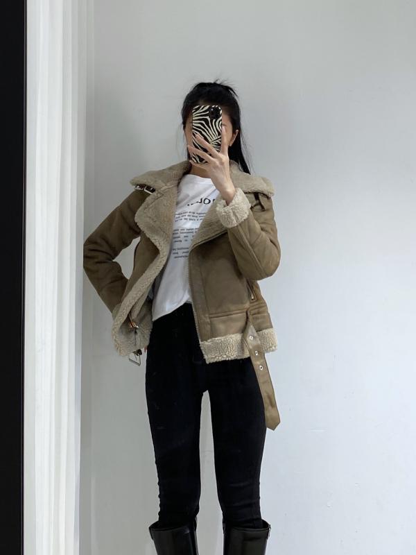 上衣 レディース スエードクロス調 アウター ノースリーブ POLOのど首 MIDI丈 好いたらしいめ 雅びやか ベージュ 黒いこと 角袖巡査名媛表現スタイル