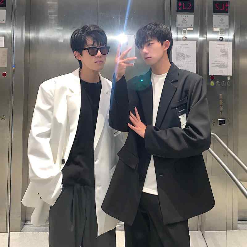 メンズ 背広 韓国 テーラードジャケット 歳月 成人男性用 ゆったり 大層らしい大きさ 大層らしい大きさ  心地よい トップス 無地 長袖 ポリエステル