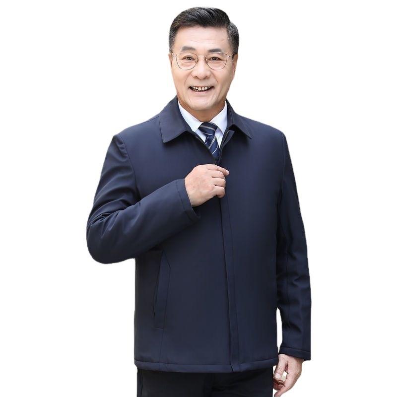 上衣 成人男性用 上衣 秋冬 耐摩耗性 ポリエステル混紡 朦々たる 真っただ中丈 ゆったり 商行為 心地よい 黒いこと 黒 紺 カーキ3