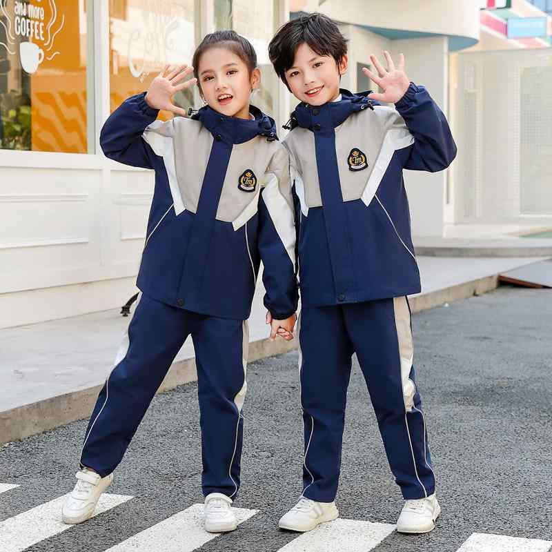 学院御召しもの キッズ 秋冬 ティーシャツ 上下書き割り 3点書き割り お坊っちゃん お嬢さん 小学生 中学生 幼稚園 保育園 運動競技御召しもの 運動すること着 撥水 防風 上衣 ズボン下