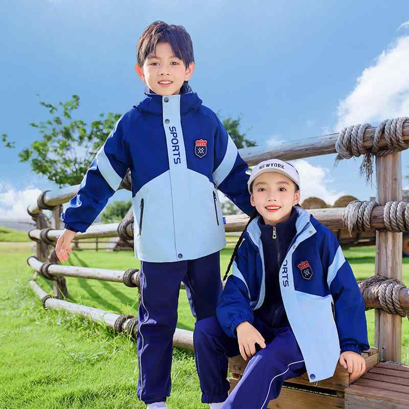 キッズ 学院御召しもの 3点書き割り ちびっ子用 ティーシャツ 上下書き割り 上衣 ズボン下 制服 小学生 中学生 お坊っちゃん お嬢さん 運動競技御召しもの アウトドア ポリエステル