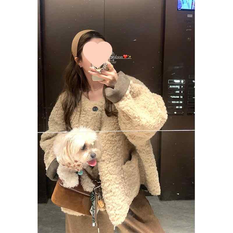 上衣 レディース 生あたたかい ゆったり モヘヤ手当たり シャギーニット ジレー 秋冬 黒 黒いこと系