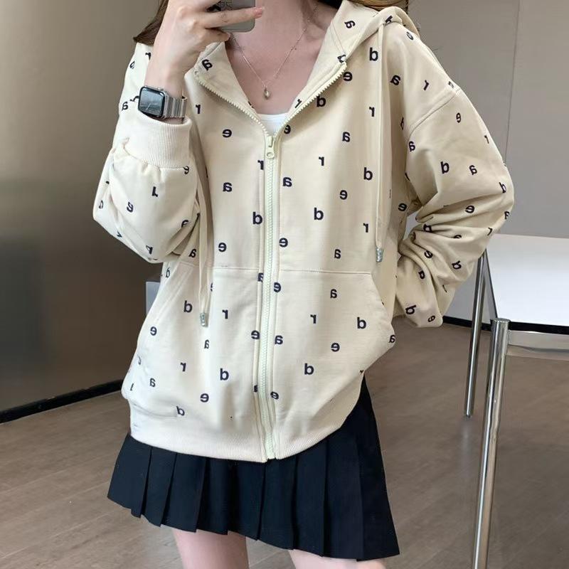 パーカー レディース 秋冬 長袖 ジップアップ 韓国 ゆったり トップス 愛くるしげ 心地よい