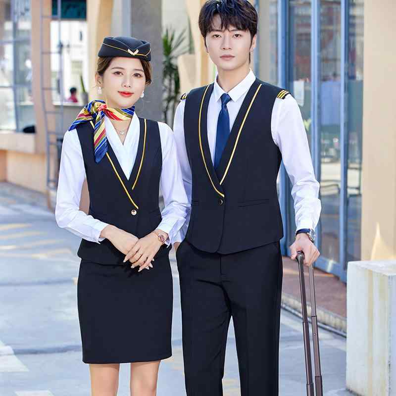 事務服 レディース メンズ より良い付き添い人プルオーバー スコートorズボン下 セットアップ ポリエステル OL 通い ユニフォーム 黒いこと 青碧 赤いこと S M L XL 2XL 3XL 4XL