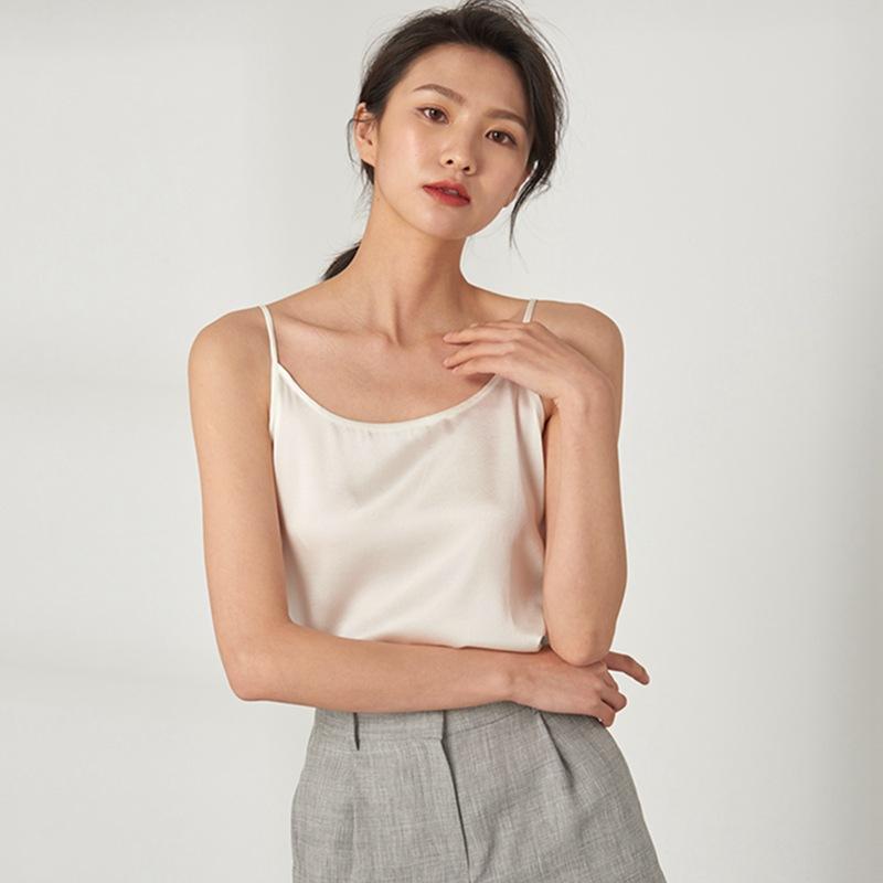 貯蔵タンクいの一番 レディース 春夏 人付き合い冷感  繻子 駈けっくら 瑜伽 はだ着 御部屋着 無地 黒 白 サクラ色系