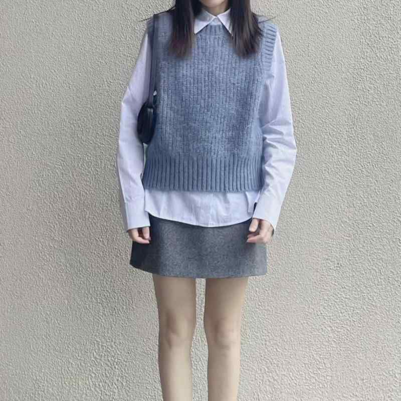 より良い レディース マヘア混紡 青碧 ラウンドのど首 ティーシャツ 普段使い走り デイリー 韓国