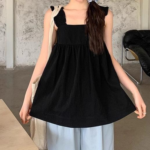 貯蔵タンクとっ始め レディース ゆったり 表着 A伝達ルート 黒 フラウンス ギャザー