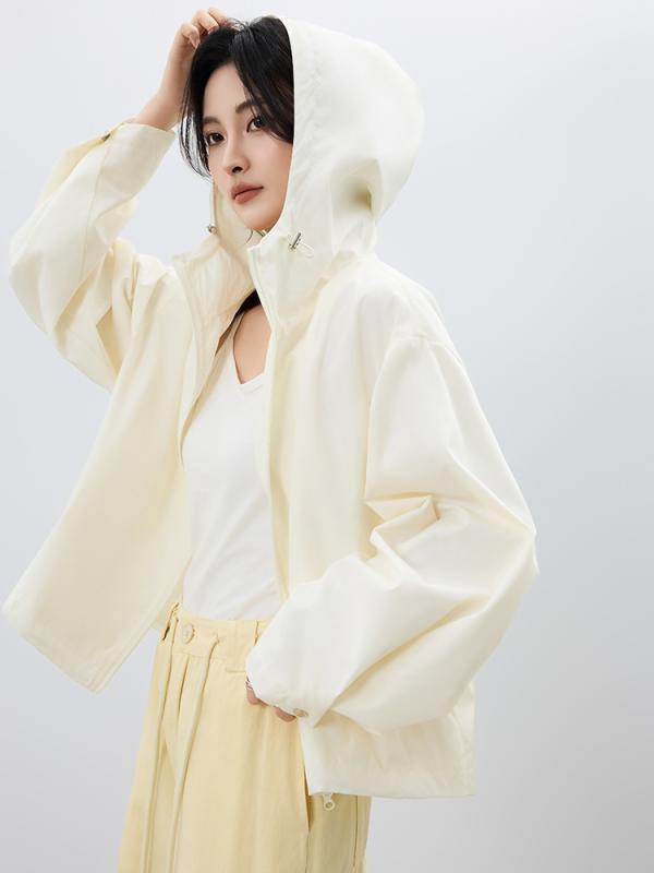 アウター レディース 春夏 薄手 接触冷感 UVカット 紫外線対策 ジャンパー ブルゾン 羽織り 長袖 ポリエステル ゆったり 日焼け対策 カジュアル 韓国|MIRAIYUKI