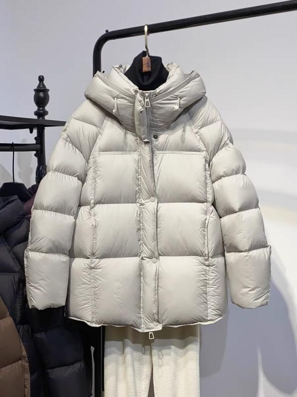 羽?服 レディース Aライン フード付き 中綿 ミディアム丈 アウター 冬季 暖かい 防寒 米灰 黒 カフェ 紫｜MIRAIYUKI 9,055円