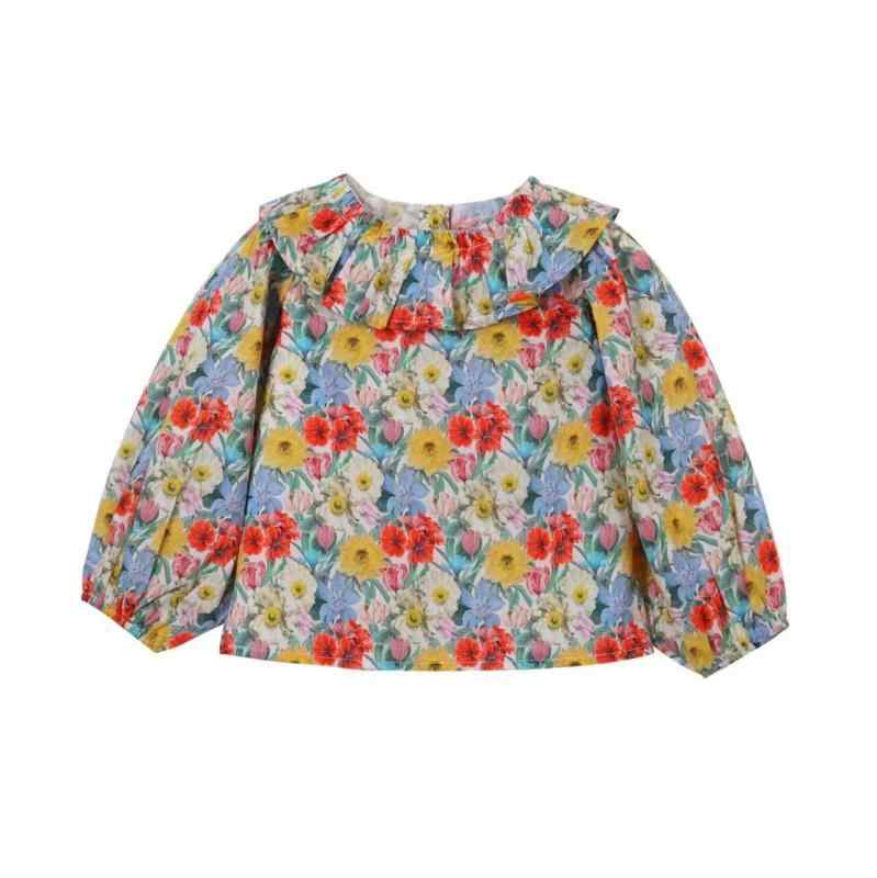 プルオーバー キッズ 長袖 歳月 ちびっ子服 お嬢さん 小花柄 トップ 80 90 100 110 120 130 140珊