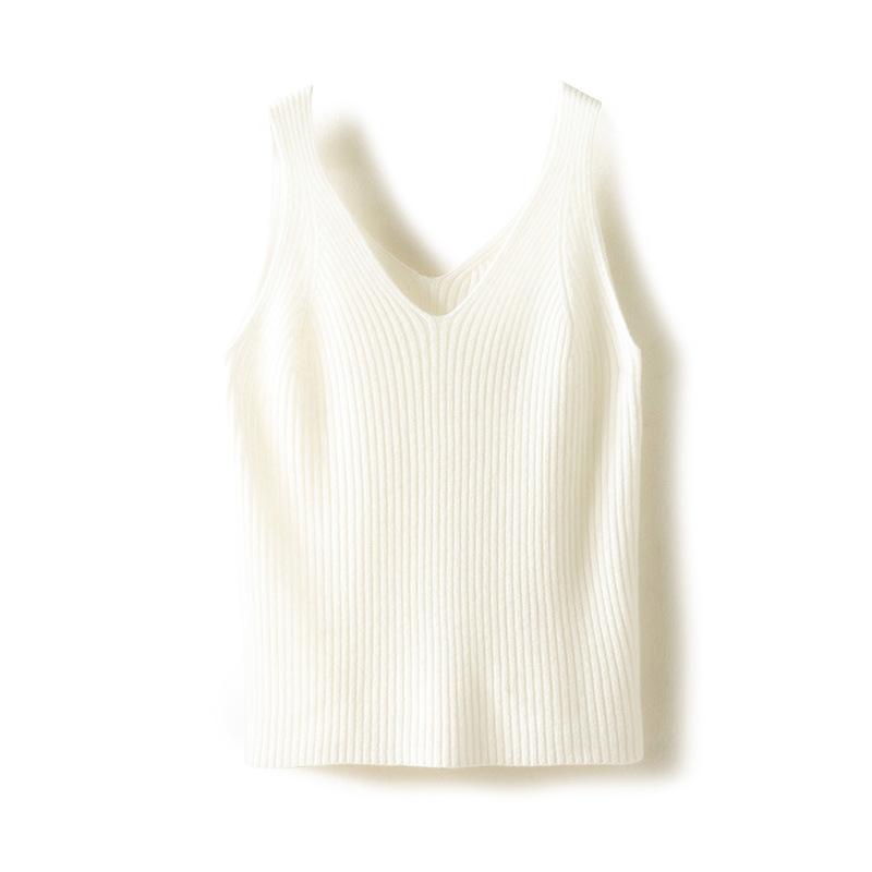 編み物 レディース 秋冬 Vのど首 絨毛 混紡 ゆったり ノースリーブ プルオーバー より良い トップス 韓国  通い 事務室心地よい 好いたらしいめ 愛くるしい 白いこと 黒いこと パープル 薄墨色