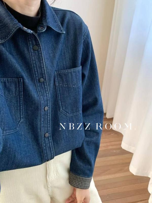 プルオーバー レディース 冬服 朦々たる 裏起毛 ジーンズプルオーバー POLO襟 普段使い走り 韓国 心地よい ゆったり3