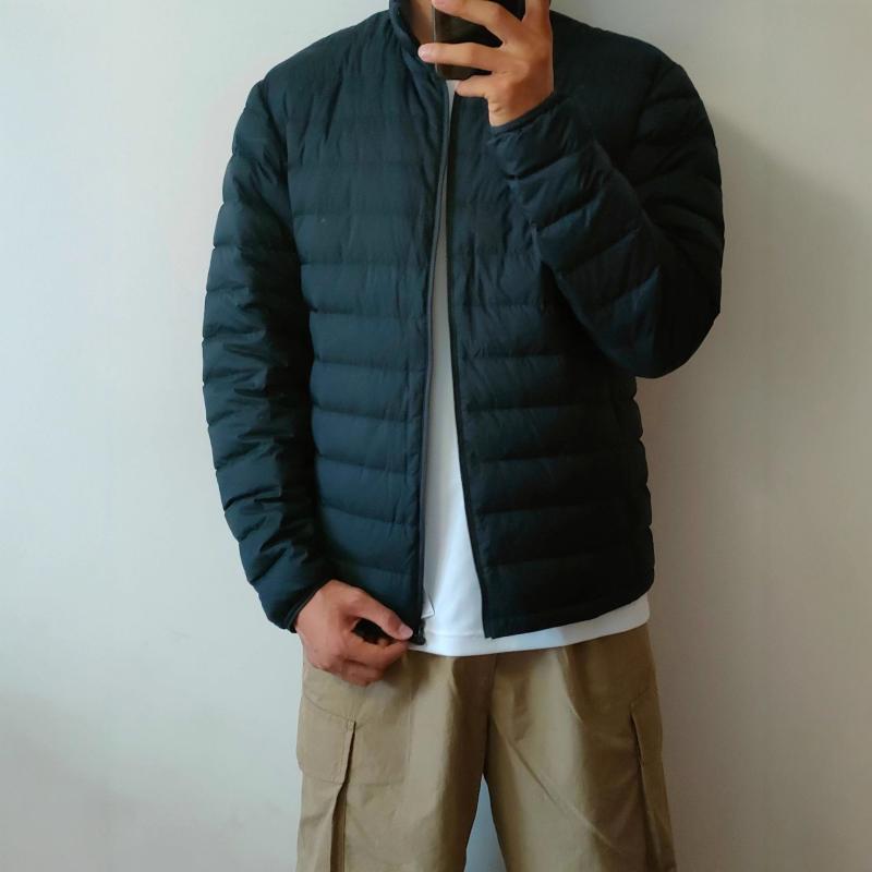 羽?服 メンズ ともし火 防寒 上衣 成人男性用 アウター 上衣 秋冬 透湿 防風 撥水 生あたたかい 伸縮性 肋筋裾 普段使い走り 御部屋着 栗色 黒 紺色