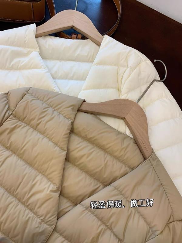 鳥毛服 レディース 薄っぺら ラウンドのど首 長袖 肌付き落ちこむ 白鵝絨 厚地の外套はたご屋 上衣 白いこと ????? ベージュ 黒いこと サクラ色 軽さ あったか