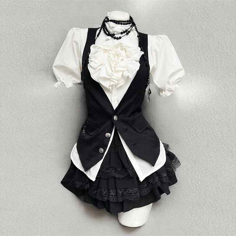 セットアップ レディース 春夏 トップ より良い スコート 3点書き割り ガーリー 女子らしい 清楚 雅びやか 愛くるしげ 取り合わせ取りまかなう 美脚 短丈 A伝達ルート ポリエステル 通い 事務室