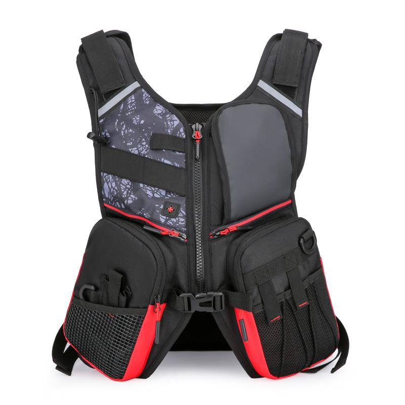 メンズ フィッシングベスト アウトドア ワーク ウェア 軽量 多機能 マルチポケット ベスト 釣り ルアー 登山 ナイロン3|MIRAIYUKI