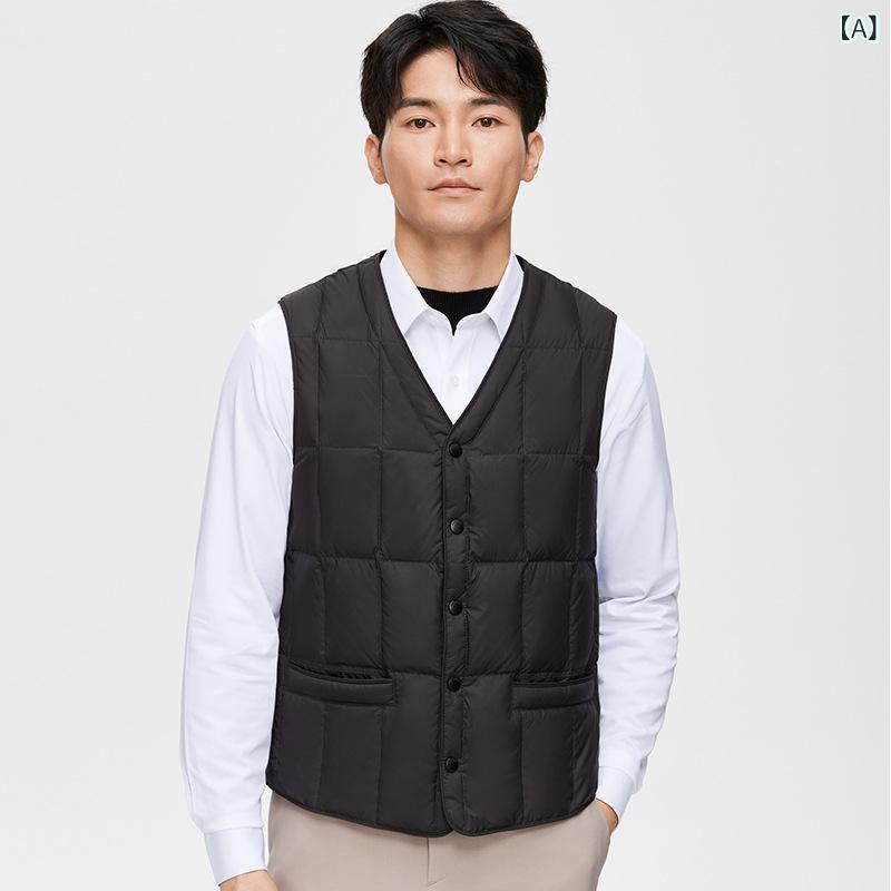 落ちこむより良い 成人男性用 中綿 あったか 年がしら ベスト 防寒着 お座敷着 普段使い走り アウトドア ポリエステル