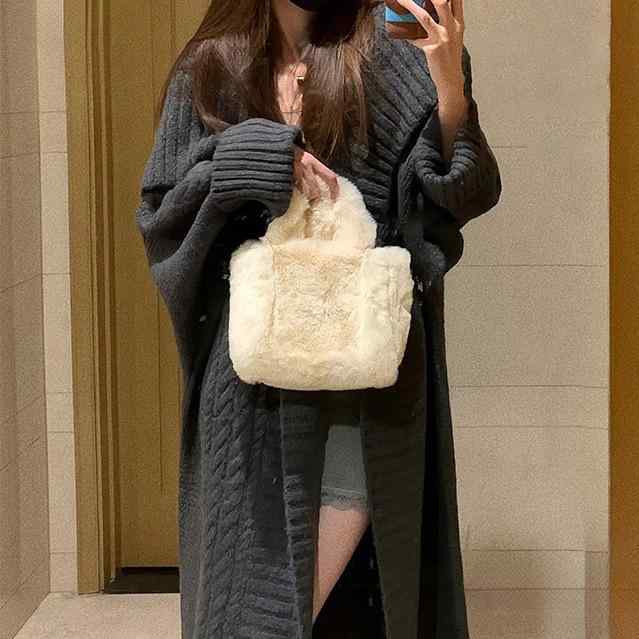 編み物 ジレー レディース 秋冬 薄墨色 ニットアウター ロング丈 ゆったり 有線テレビ編み 無地 分かりやすい 好いたらしいめ 雅びやか 羽織り 長袖 あったか 普段使い走り 会う約束