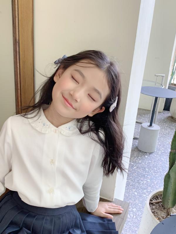 ちびっ子服 プルオーバー 長袖 秋冬 お嬢さん 丸襟 トップス 綿 愛くるしい 普段使い走り3
