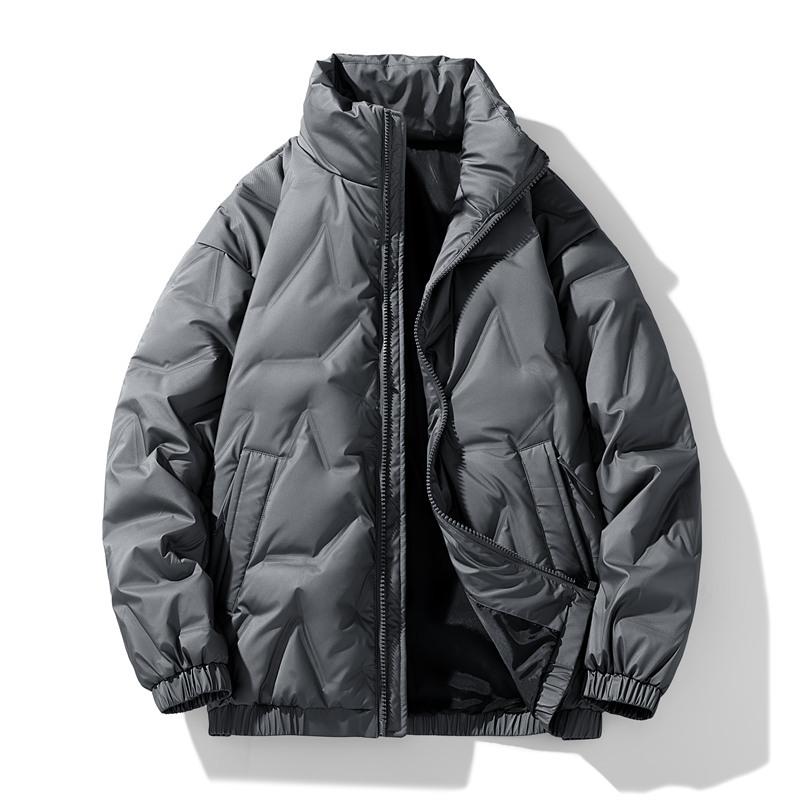 羽?服 成人男性用 防寒 アウター 加厚 白?? ポリエステル ?松 大? 黒いこと 靉靆たる薄墨色 象牙色 冬