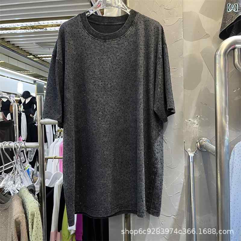 プルオーバー レディース 半袖 水洗いする産業 古着風 ユーズド感 丸首 熱っぽいフィックス 酸化ジルコニウム 星柄 綿織物 トップス カットソー 黒 黒いこと サクラ色系 パープル3