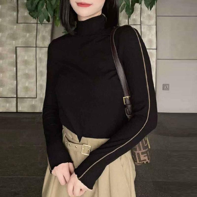 ティーシャツ レディース トップス カットソー か細い相応う 伸ばすこと 長袖 綿織物 無地 黒いこと オリーブ緑であること 通い 普段使い